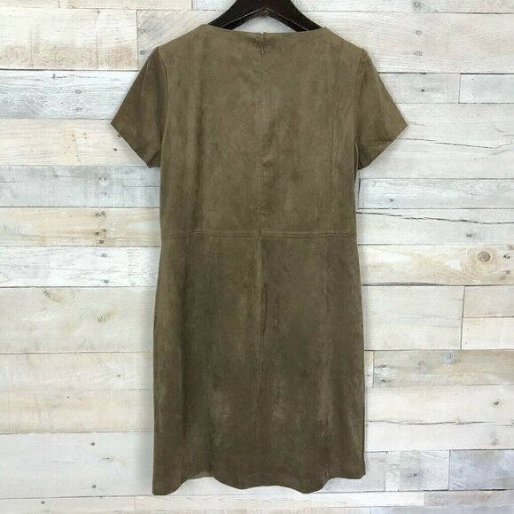 Chicos Shift Dress Beige Knee Length 1 Medium - Picture 2 of 8